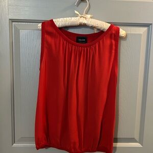 Longchamp Vibrant Red Sleeveless Blouse